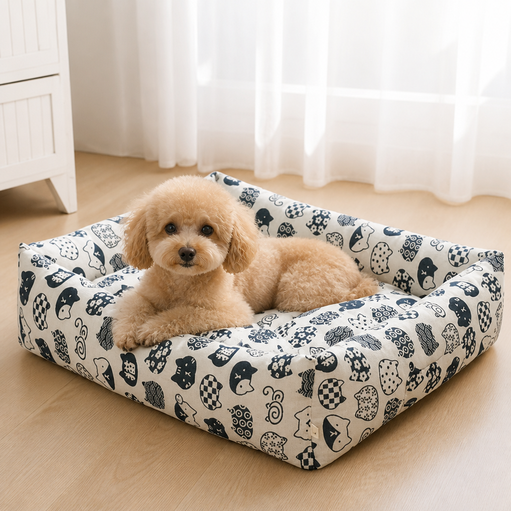 DogBedHouse Cotton & Linen Breathable Pet Nest (Removable Cover)