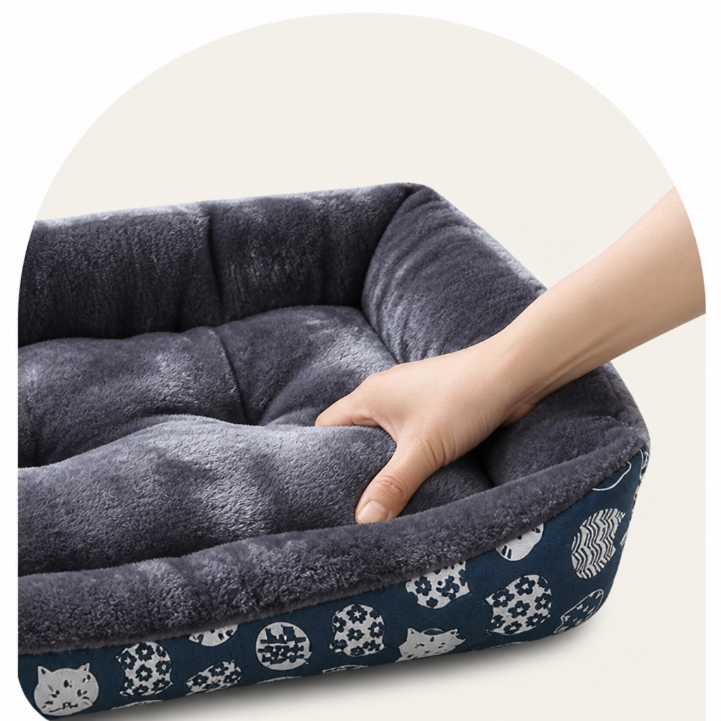 DogBedHouse Cozy Insulated Plush Dog Bed