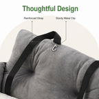 DogBedHouse Cushioned Plush Washable Car Seat Cover (Foldable Hammock)