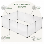 DogBedHouse DIY Modular & Foldable Small Pet Playpen