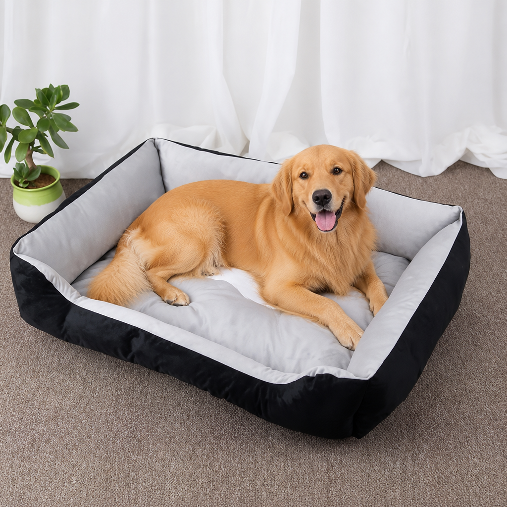 DogBedHouse Deep Plush & Calming Dog Bed