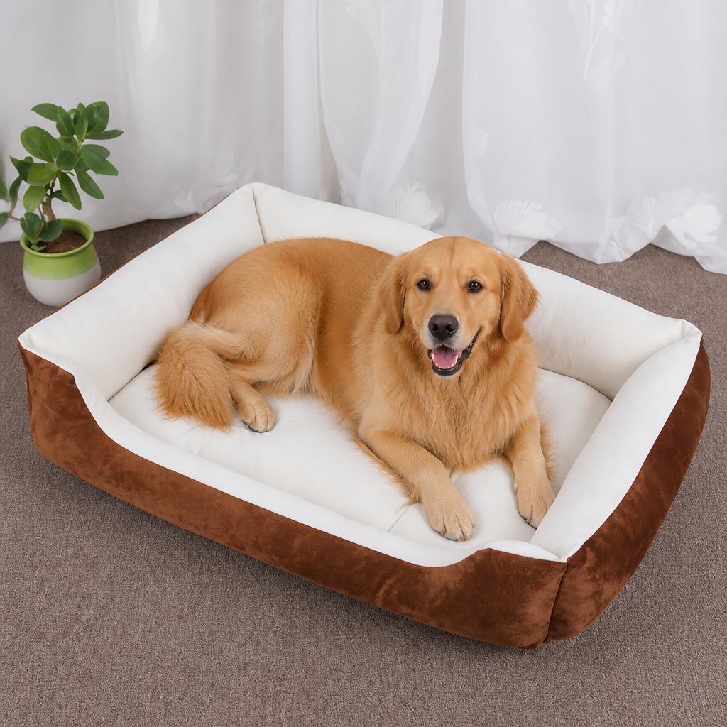 DogBedHouse Deep Plush & Calming Dog Bed
