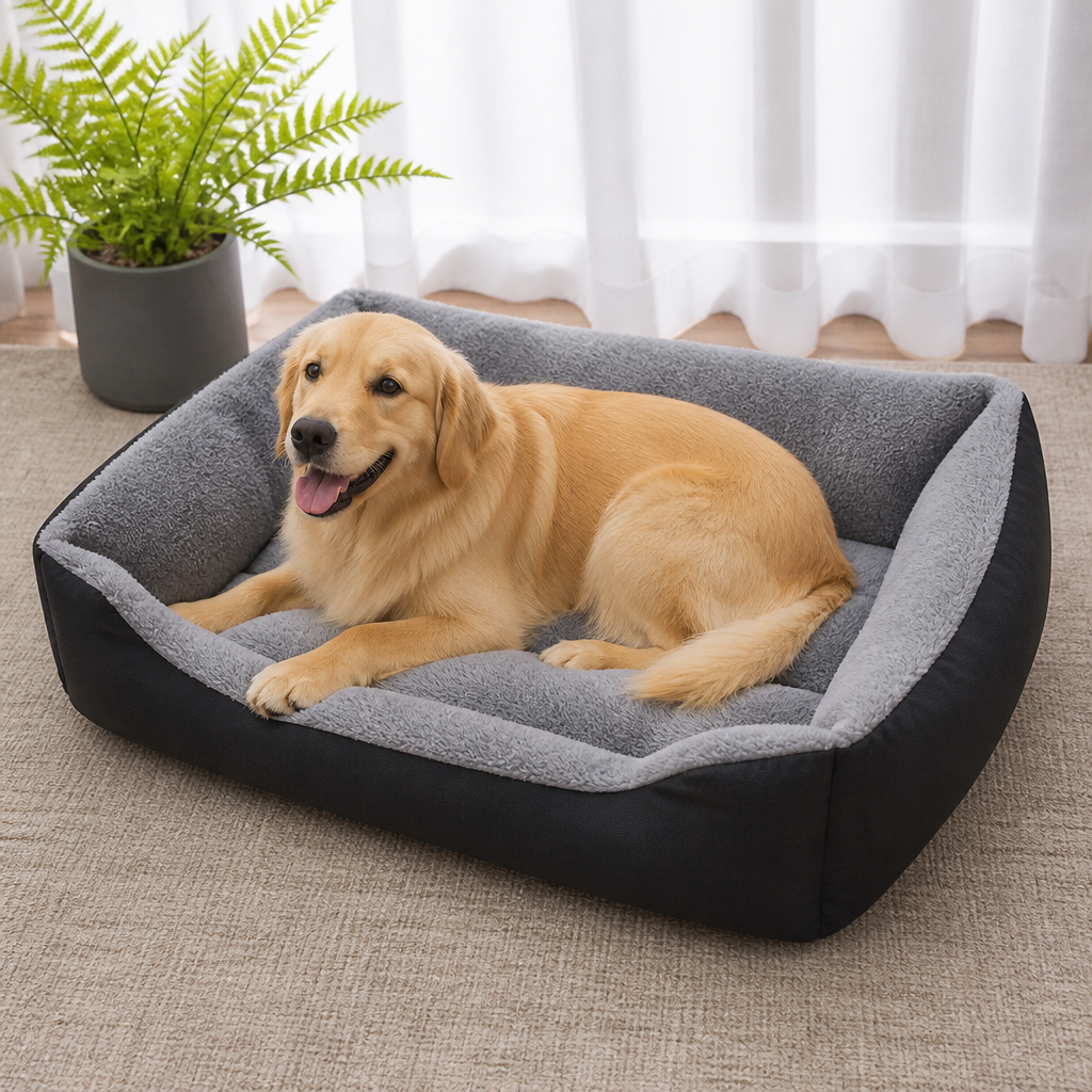DogBedHouse Deep Plush & Calming Dog Bed
