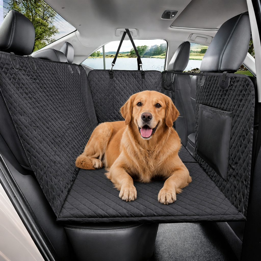 DogBedHouse Detachable Hard-Bottom & Waterproof Back Seat Extender