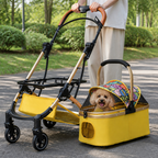 DogBedHouse Detachable Vehicle-Mounted Lightweight & Foldable Pet Stroller