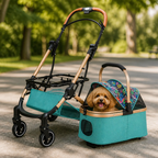 DogBedHouse Detachable Vehicle-Mounted Lightweight & Foldable Pet Stroller