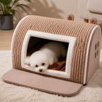 DogBedHouse Detachable Washable Coral Velvet & PP Cotton Kennel Mat