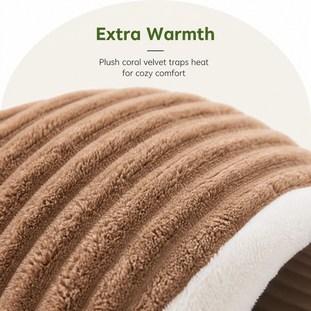 DogBedHouse Detachable Washable Coral Velvet & PP Cotton Kennel Mat