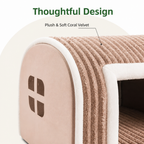 DogBedHouse Detachable Washable Coral Velvet & PP Cotton Kennel Mat
