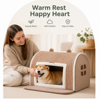DogBedHouse Detachable Washable Coral Velvet & PP Cotton Kennel Mat