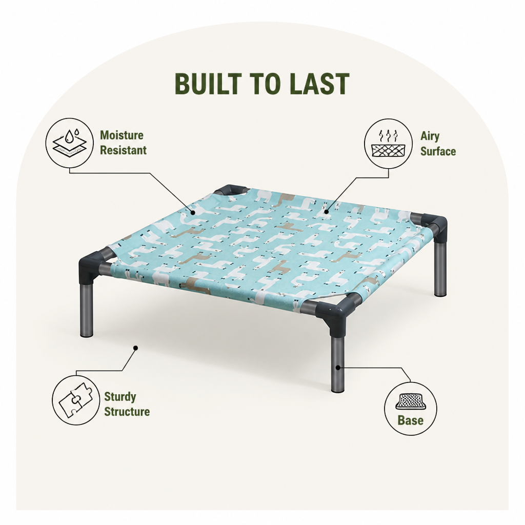 DogBedHouse Detachable Washable & Moisture-Proof Dog Hammock Bed (Non-Slip)