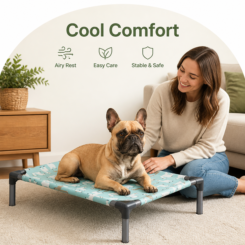 DogBedHouse Detachable Washable & Moisture-Proof Dog Hammock Bed (Non-Slip)