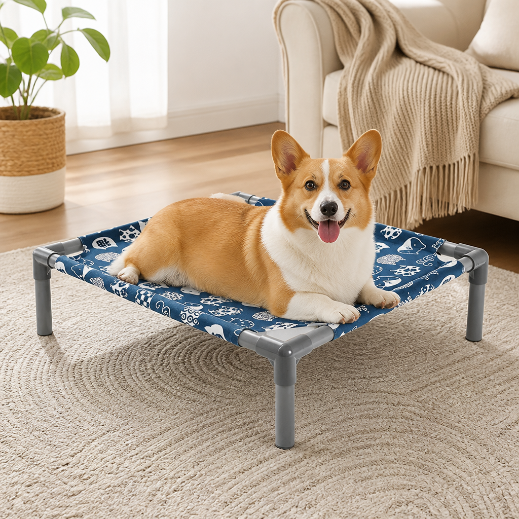 DogBedHouse Detachable Washable & Moisture-Proof Dog Hammock Bed (Non-Slip)