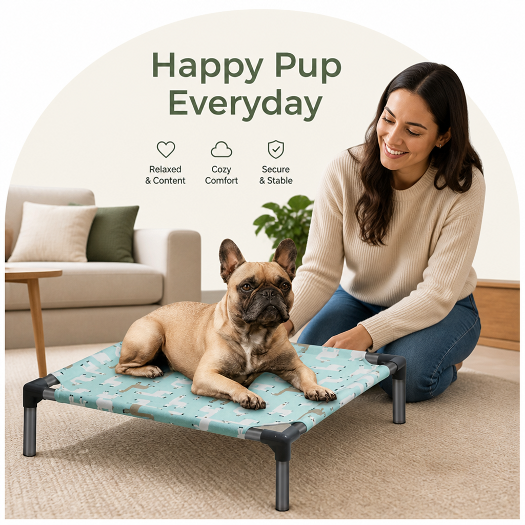DogBedHouse Detachable & Washable Raised Hammock Bed