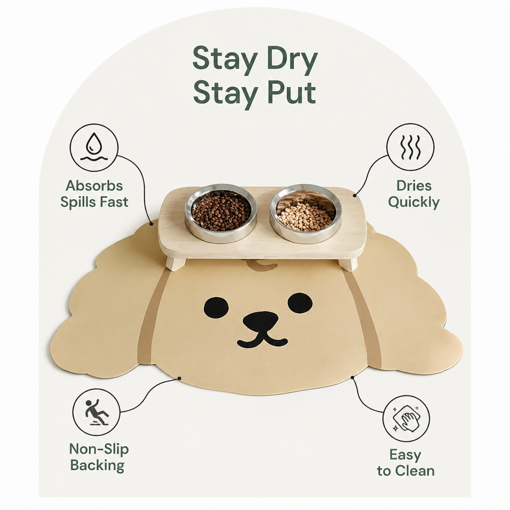 DogBedHouse Diatomaceous Earth Quick-Dry & Non-Slip Pet Mat