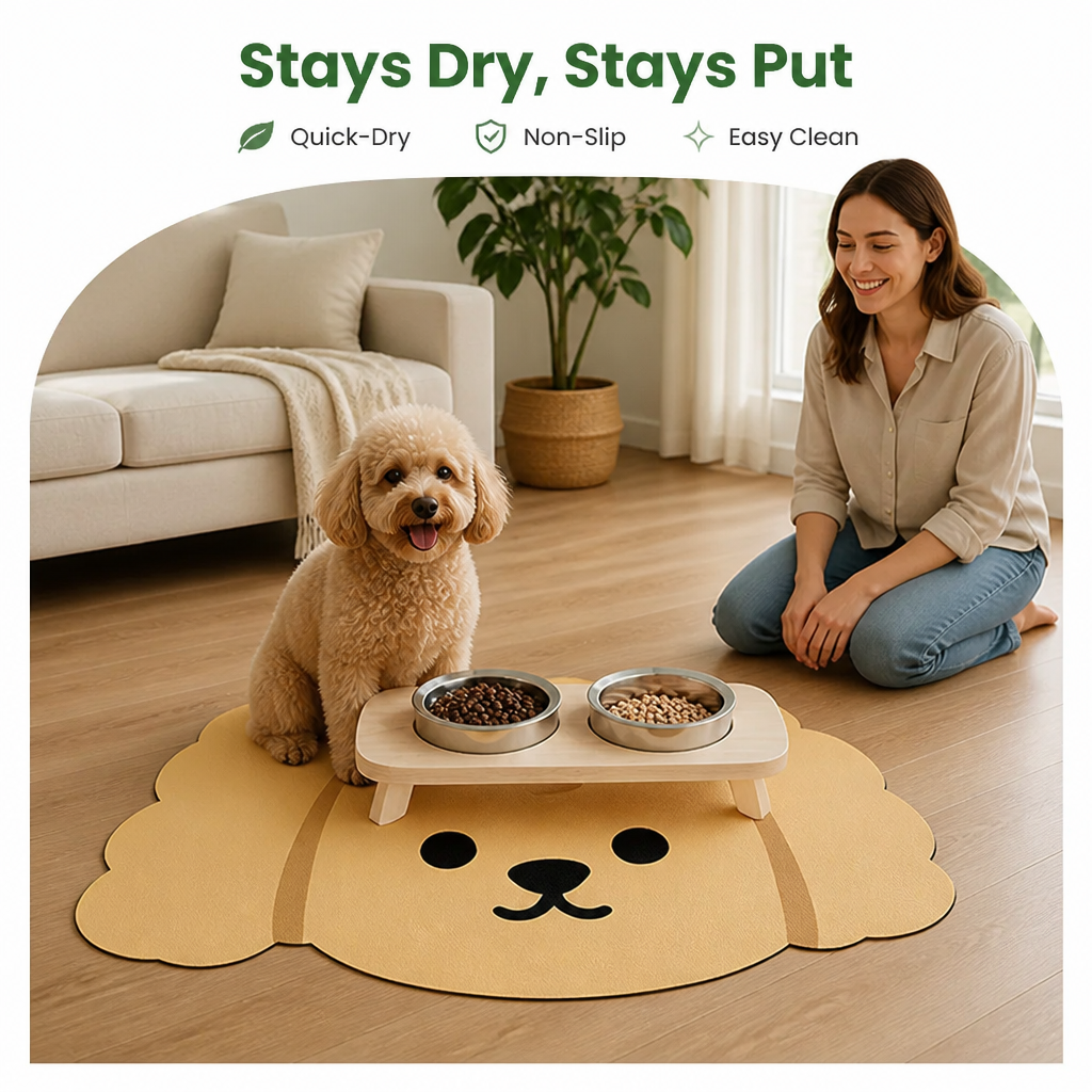 DogBedHouse Diatomaceous Earth Quick-Dry & Non-Slip Pet Mat