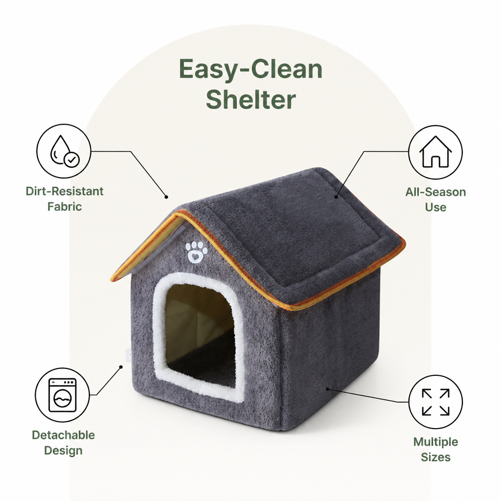 DogBedHouse Dirt-Resistant Detachable & Washable Pet House
