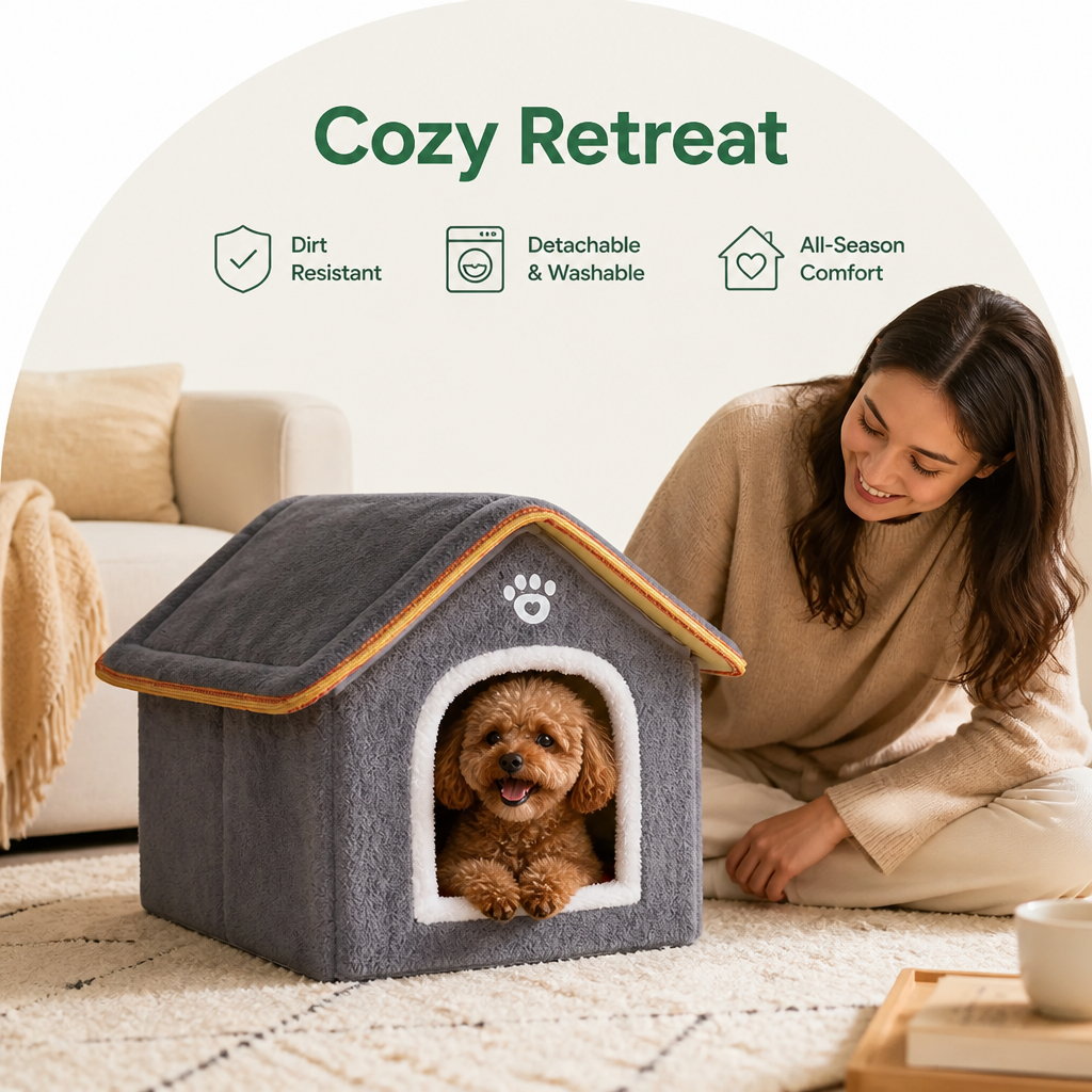 DogBedHouse Dirt-Resistant Detachable & Washable Pet House