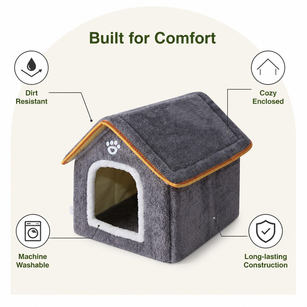 DogBedHouse Dirt-Resistant & Washable Indoor/Outdoor Pet House