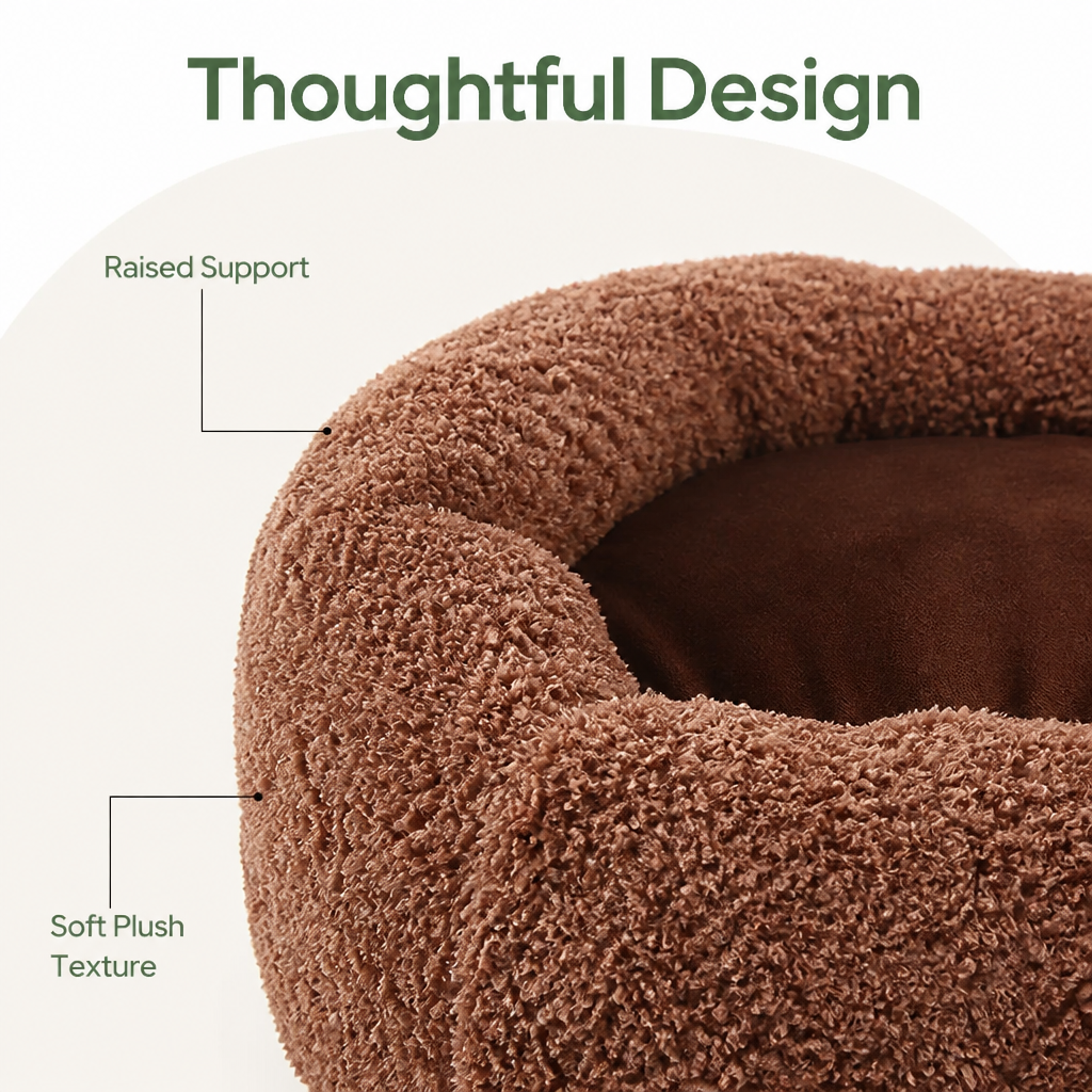 DogBedHouse Donut Plush & Washable Dog Sofa Bed