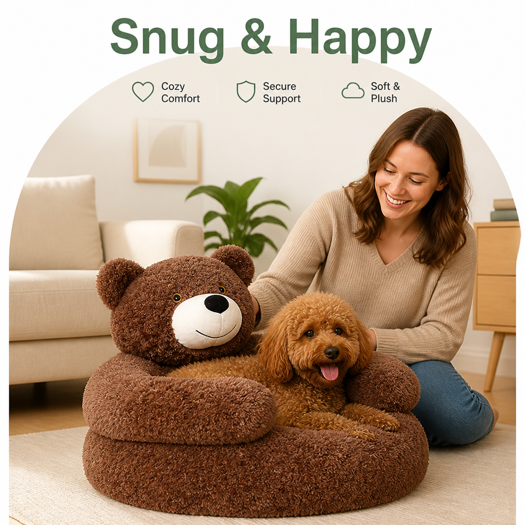 DogBedHouse Donut Plush & Washable Dog Sofa Bed