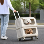 DogBedHouse Double-Decker Convertible Wheeled Travel Carrier