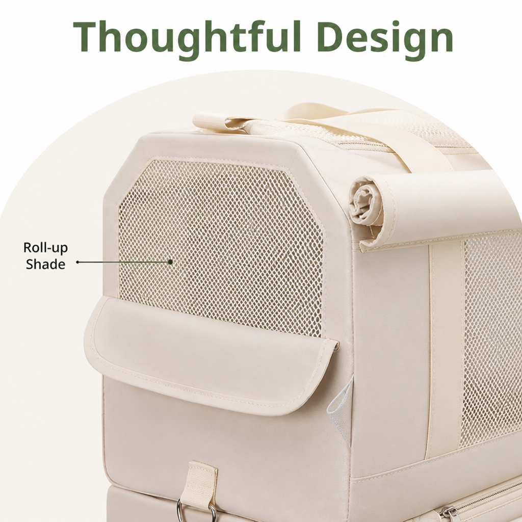 DogBedHouse Double-Decker Convertible Wheeled Travel Carrier