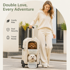 DogBedHouse Double-Decker Convertible Wheeled Travel Carrier