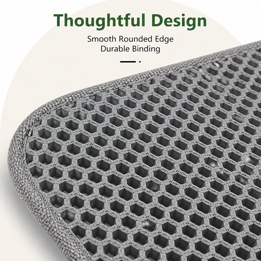 DogBedHouse Double-Layer Honeycomb & Waterproof Cat Litter Mat