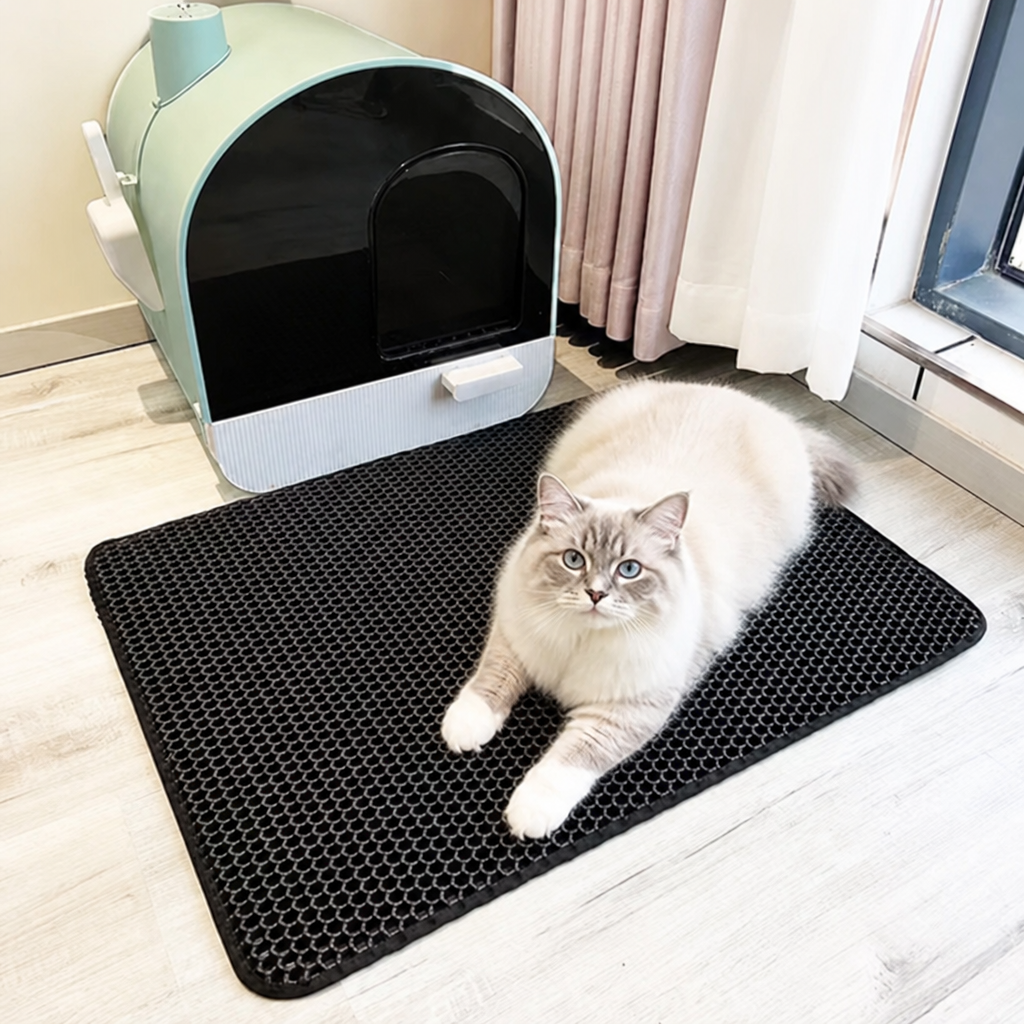 DogBedHouse Double-Layer Honeycomb & Waterproof Cat Litter Mat