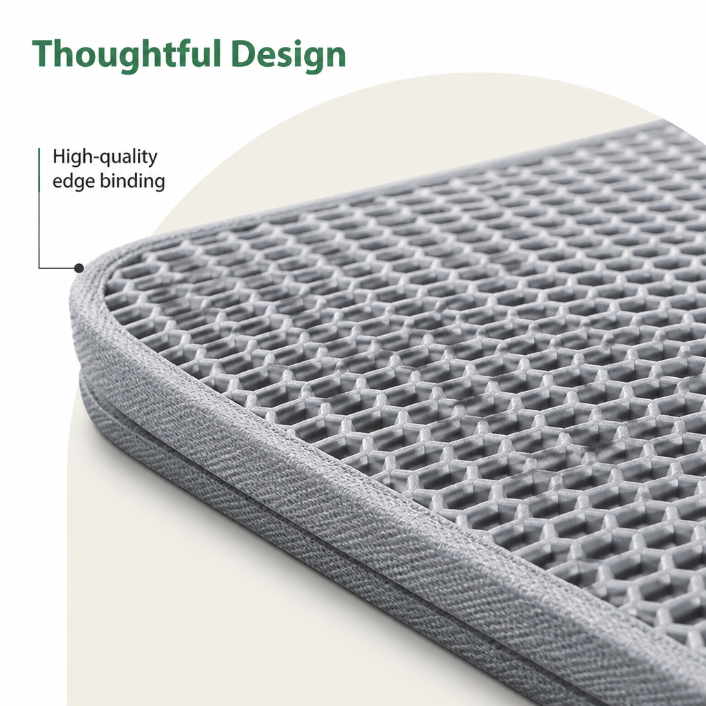 DogBedHouse Double-Layer Honeycomb Waterproof & Non-Slip Cat Litter Mat