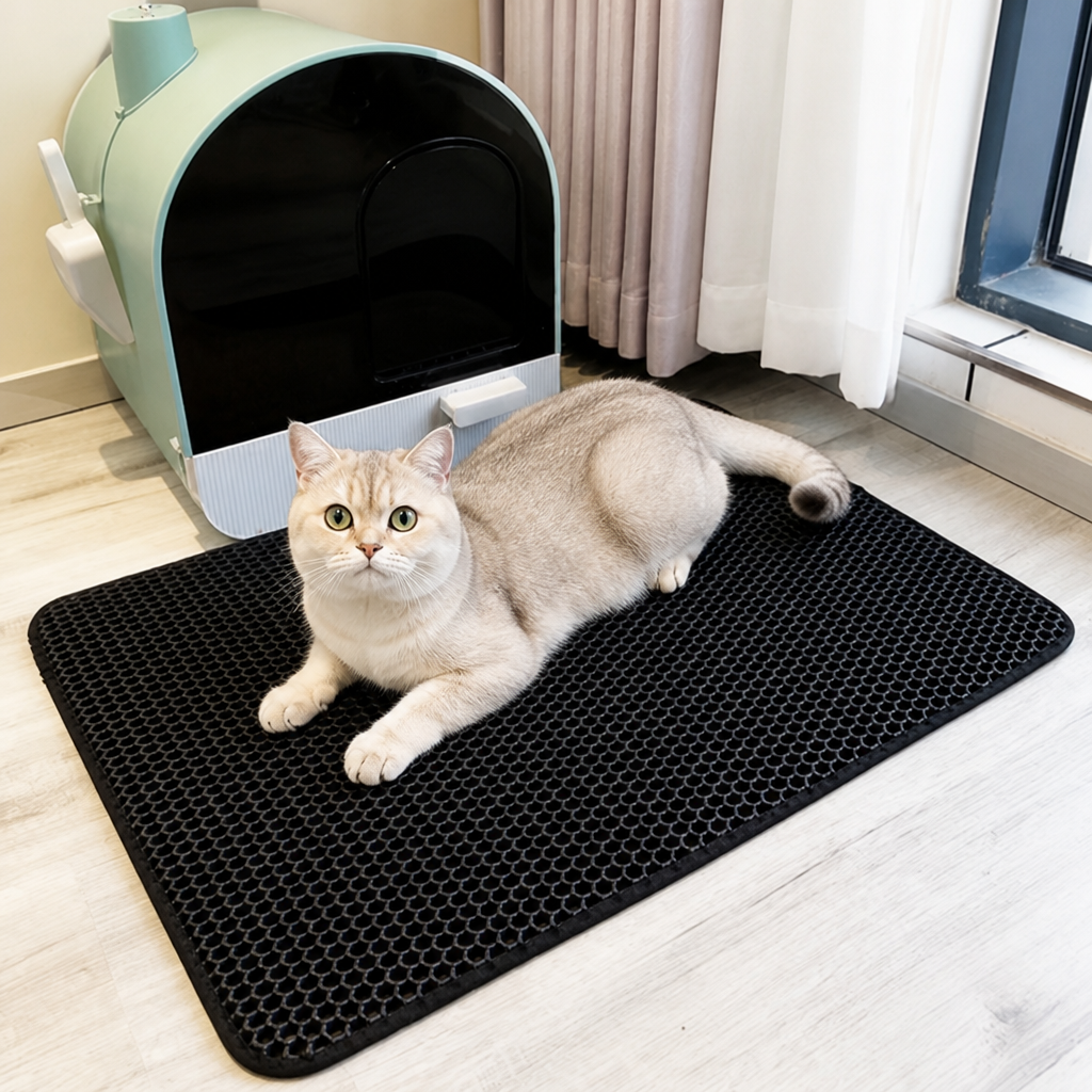 DogBedHouse Double-Layer Honeycomb Waterproof & Non-Slip Cat Litter Mat