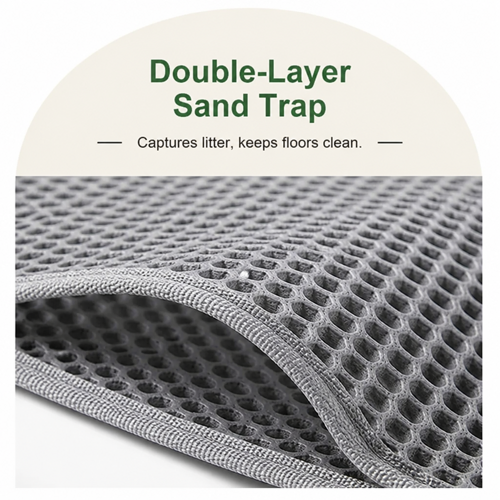 DogBedHouse Double-Layer Sand Trap & Non-Slip Litter Mat
