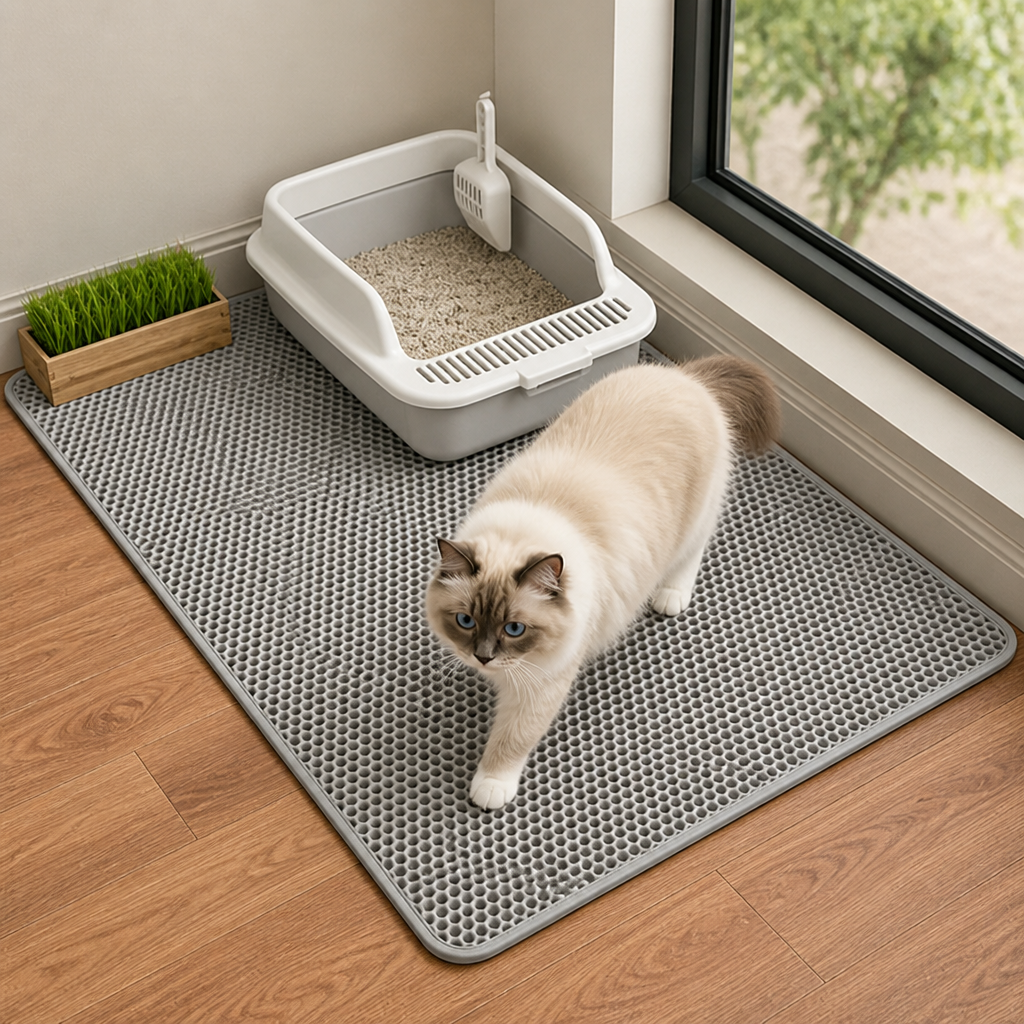 DogBedHouse Double-Layer Sand Trap & Non-Slip Litter Mat