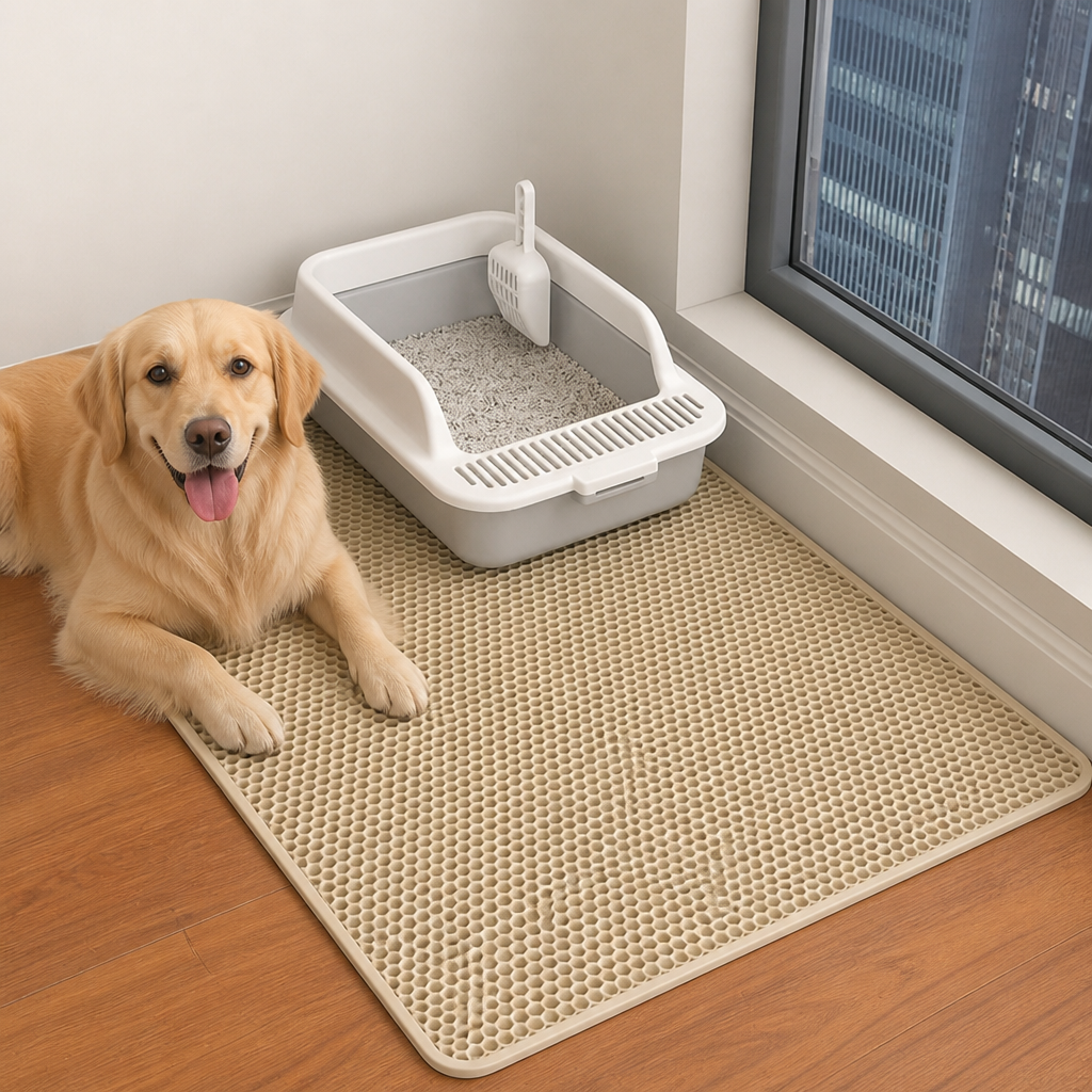 DogBedHouse Double-Layer Sand Trap & Non-Slip Litter Mat