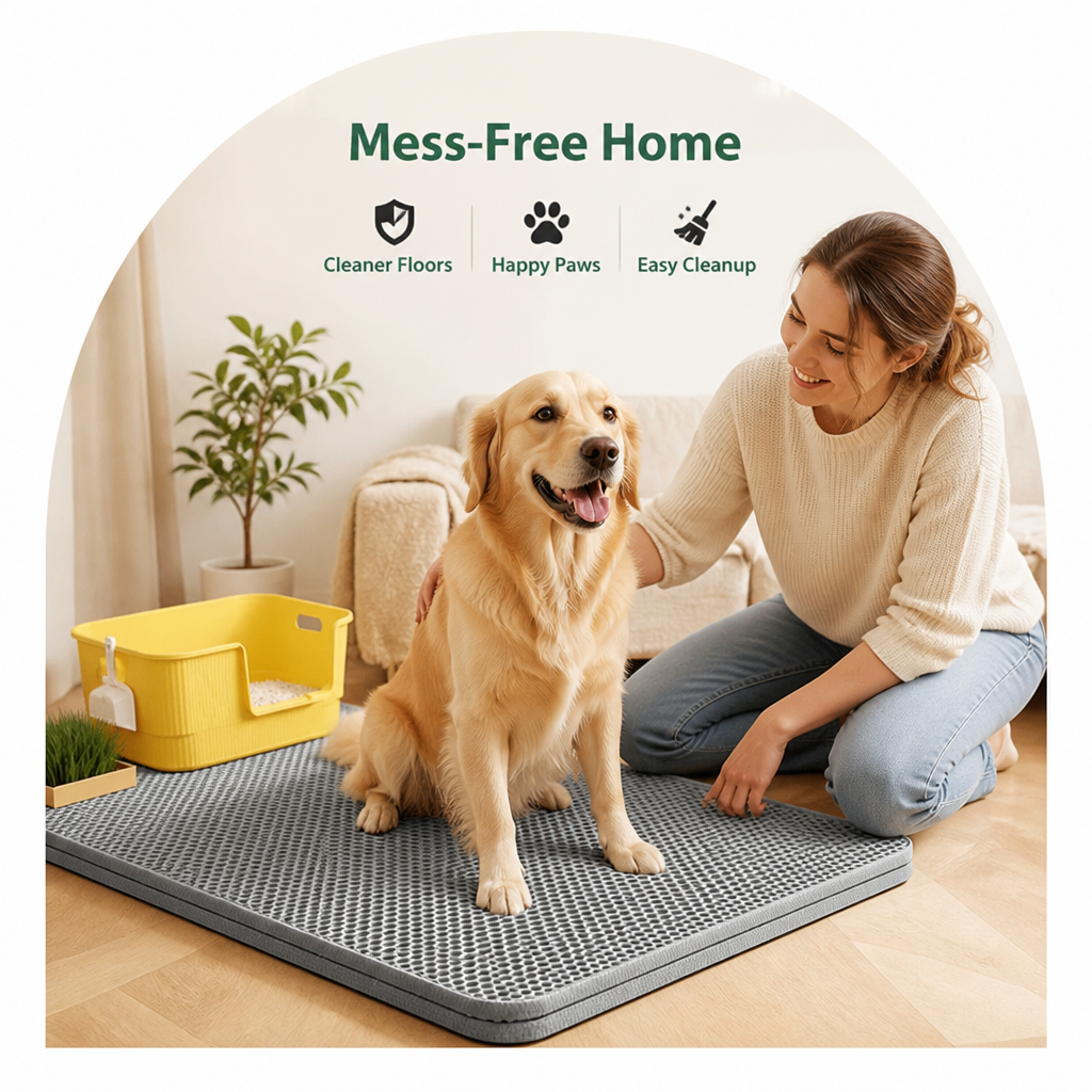 DogBedHouse Double-Layer Waterproof & Non-Slip Litter Mat