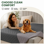 DogBedHouse Double-Sided Waterproof & Reversible Plaid Sofa & Bed Cover (Machine Washable)