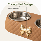 DogBedHouse Double Stainless Steel & Non-Slip Feeding Bowl