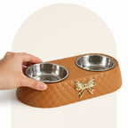 DogBedHouse Double Stainless Steel & Non-Slip Feeding Bowl