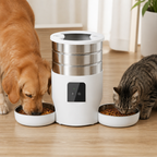 DogBedHouse Dual-Bowl WiFi & Button Pet Feeder