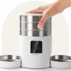 DogBedHouse Dual-Bowl WiFi & Button Pet Feeder
