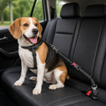 DogBedHouse Dual-Safety Shock-Absorbing Dog Car Seat Belt (Adjustable 16-26 in)
