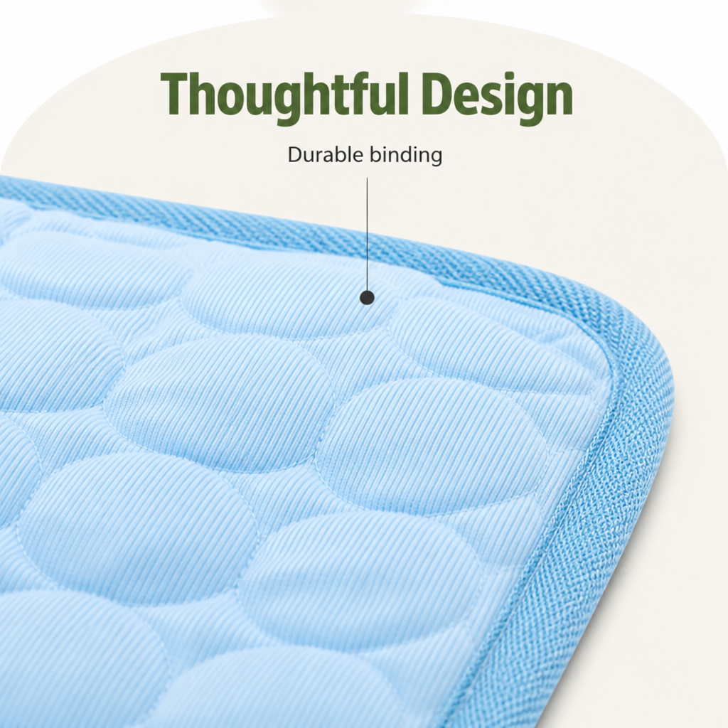 DogBedHouse Dual-Sided Ice Silk & Breathable Mesh Cooling Mat (Machine Washable)
