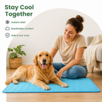 DogBedHouse Dual-Sided Ice Silk & Breathable Mesh Cooling Mat (Machine Washable)
