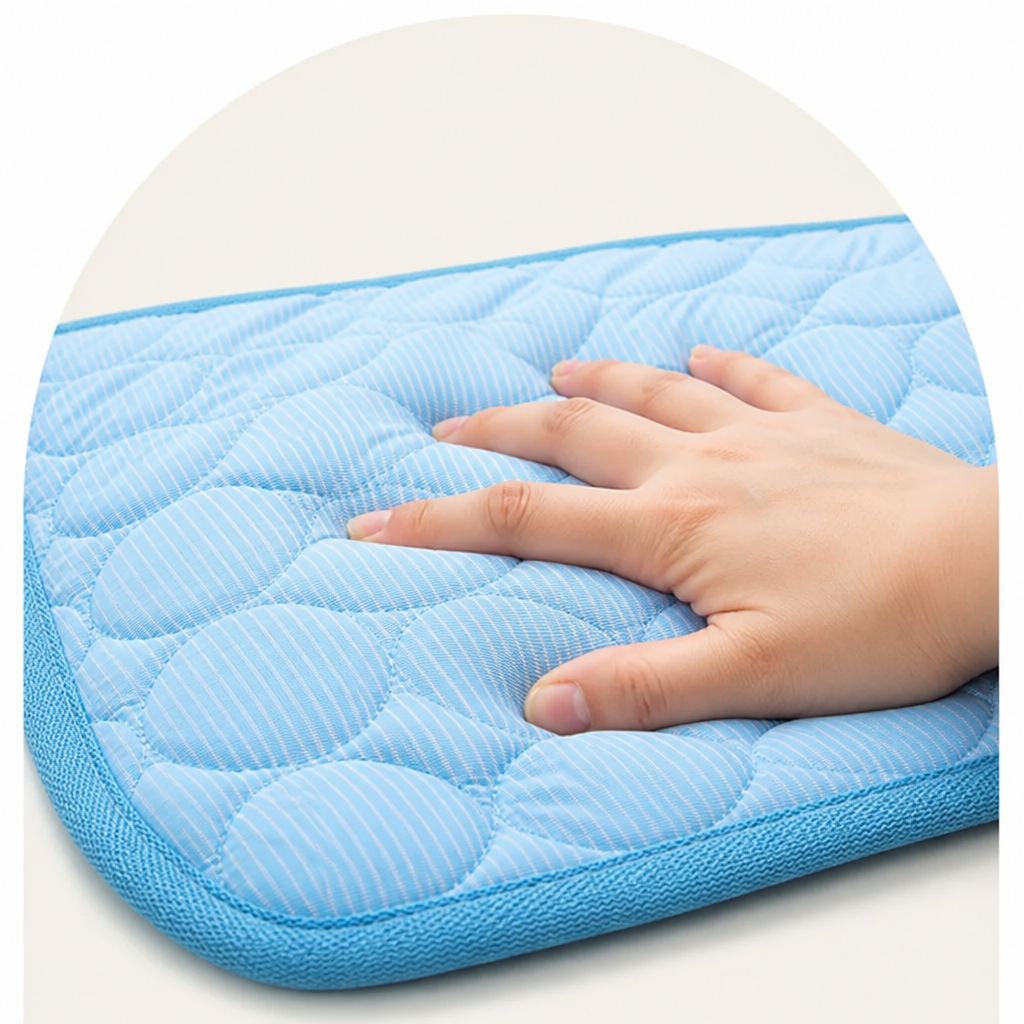 DogBedHouse Dual-Sided Ice Silk & Breathable Mesh Cooling Mat (Machine Washable)