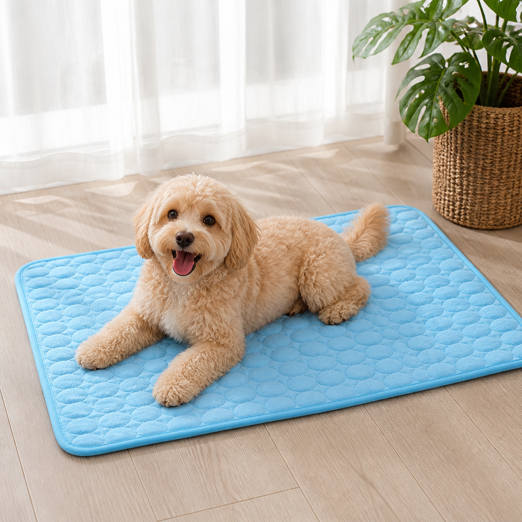 DogBedHouse Dual-Sided Ice Silk Cooling Pet Mat (Machine Washable)