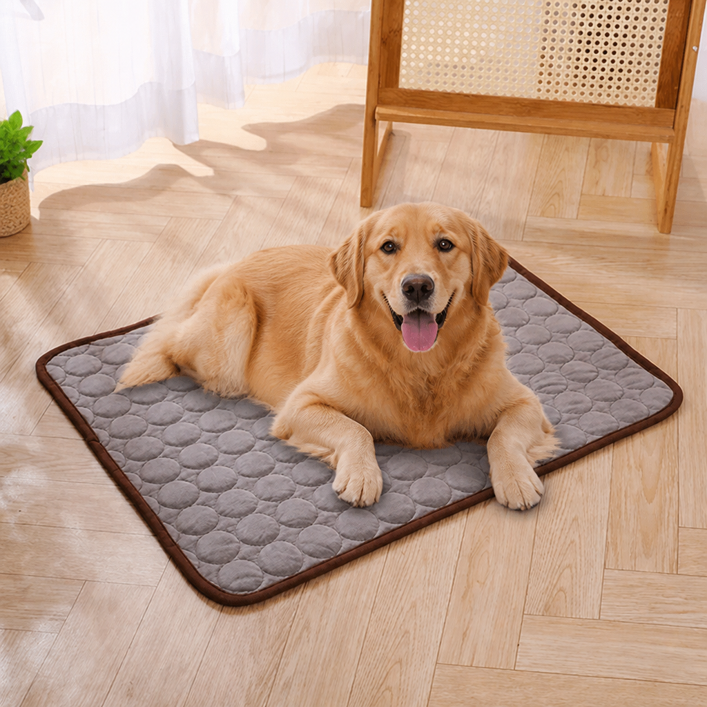 DogBedHouse Dual-Sided Ice Silk Cooling Pet Mat (Machine Washable)
