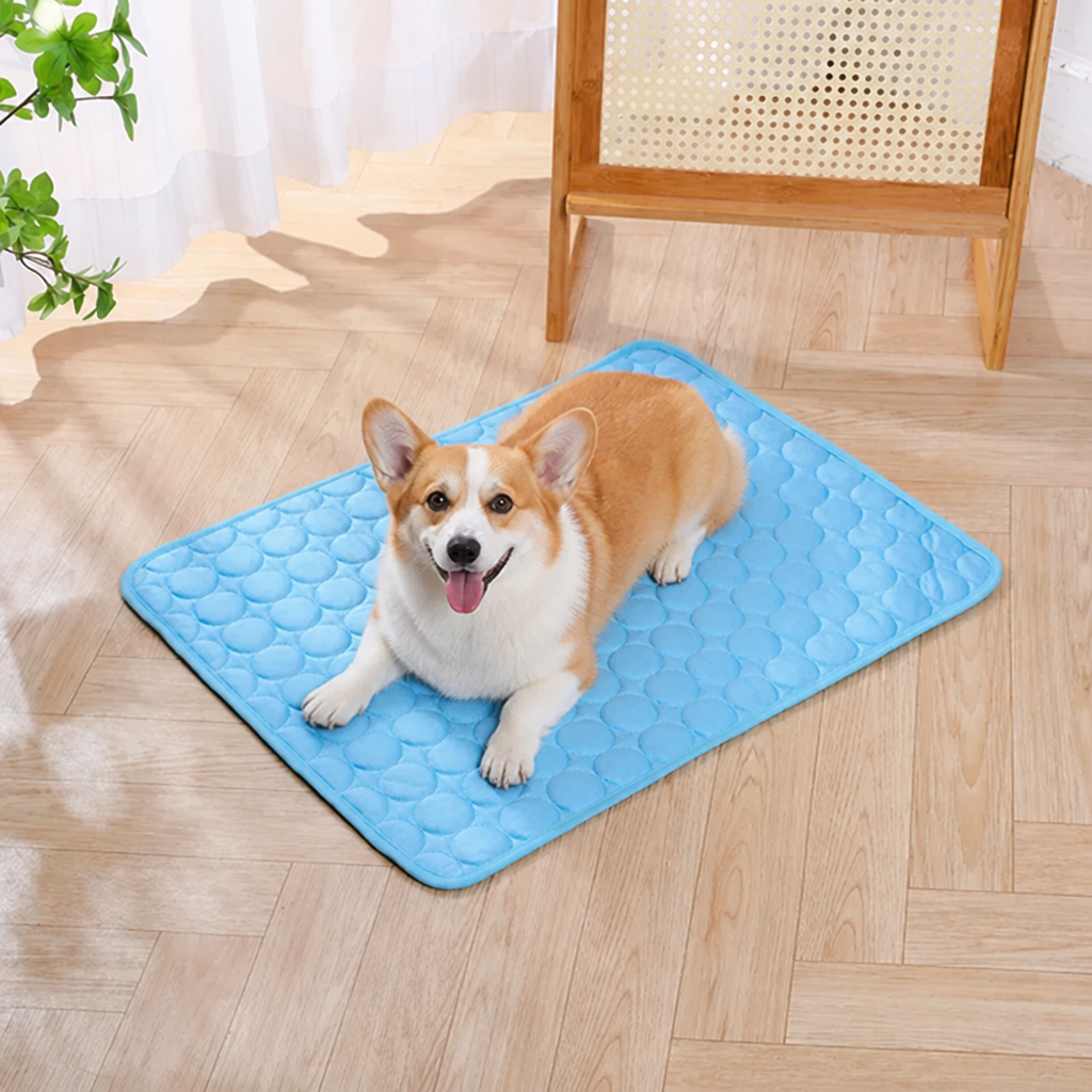 DogBedHouse Dual-Sided Ice Silk Cooling Pet Mat (Machine Washable)