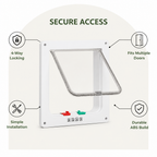 DogBedHouse Durable ABS Plastic & 4-Way Lock Cat & Small Dog Door