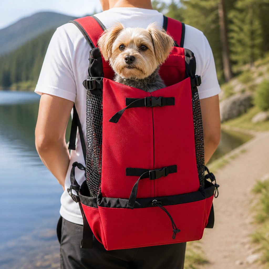DogBedHouse Durable Nylon & Breathable Mesh Dog Carrier Backpack